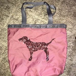 PINK sequins tote